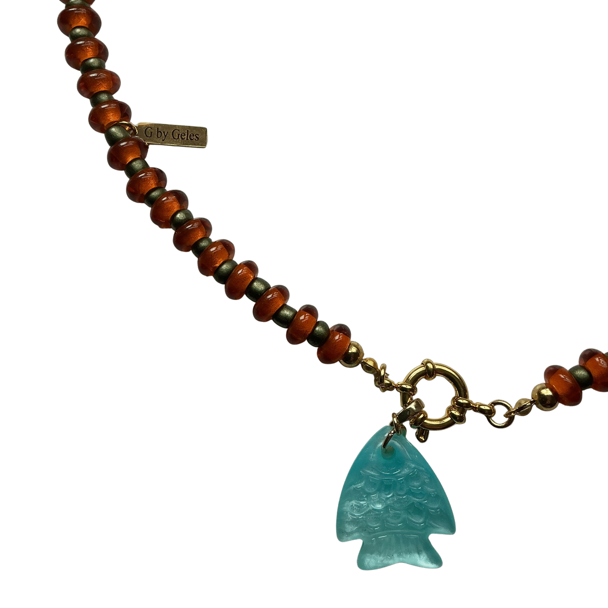 Collar Artesanal de Mujer “Pez Azul” – Hecho a Mano - Imagen 4