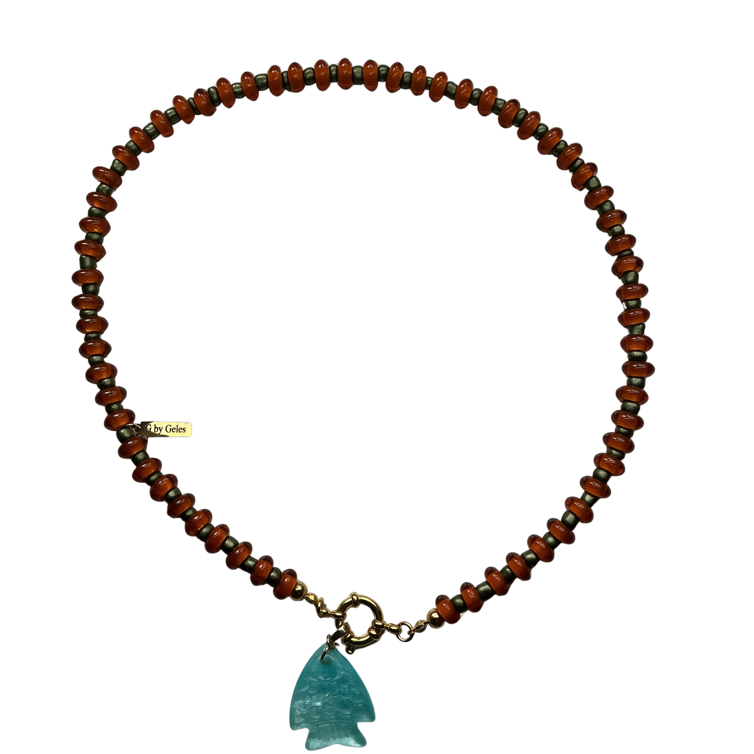 Collar Artesanal de Mujer “Pez Azul” – Hecho a Mano - Imagen 2