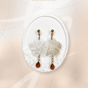Perlas Flor de Nácar Pendientes