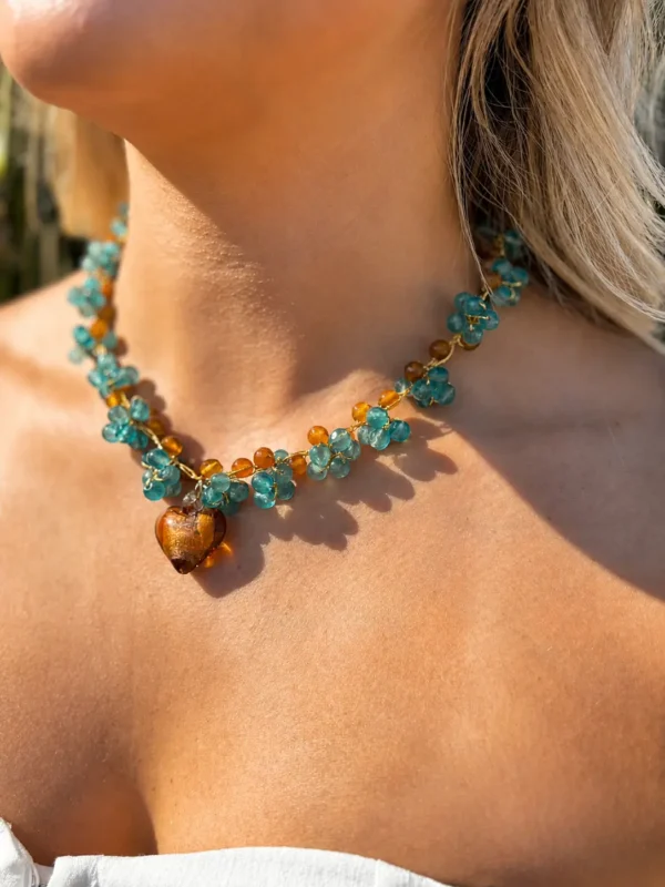 Collar de Crochet con Corazón
