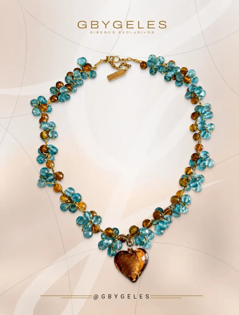 Collar de Crochet con Corazón GbyGeles