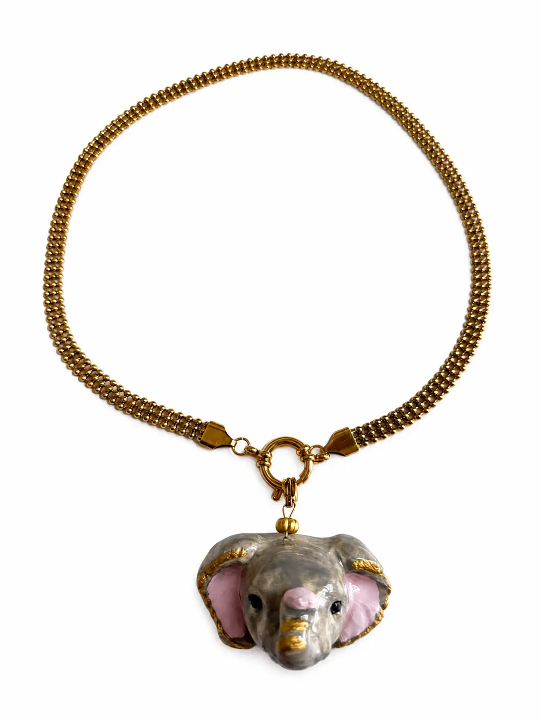 Collar Grueso de Acero Inoxidable con Cabeza de Animal - Imagen 4