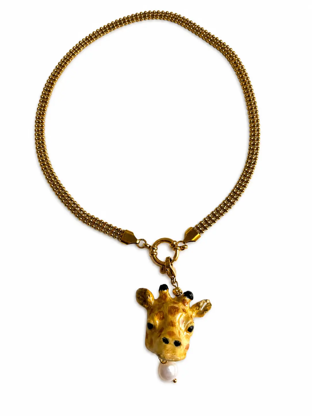 Collar Grueso de Acero Inoxidable con Cabeza de Animal - Imagen 5