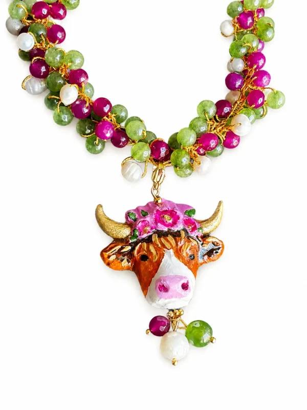 Collar Vaca Highland Crochet