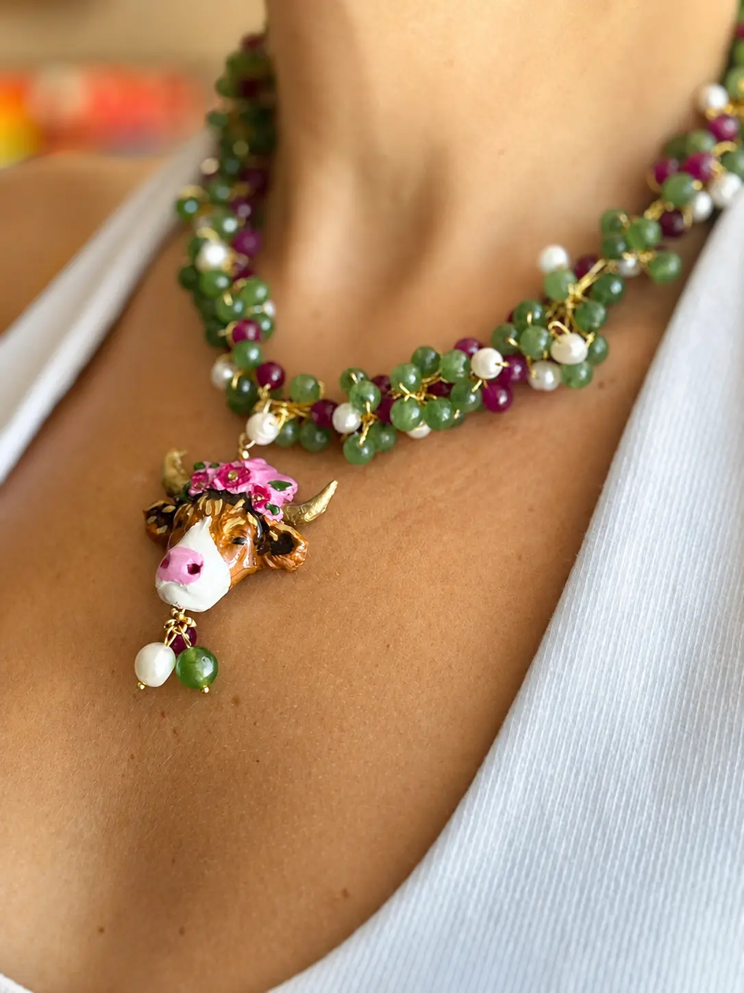 Collar de vaca Highland artesanal GbyGeles