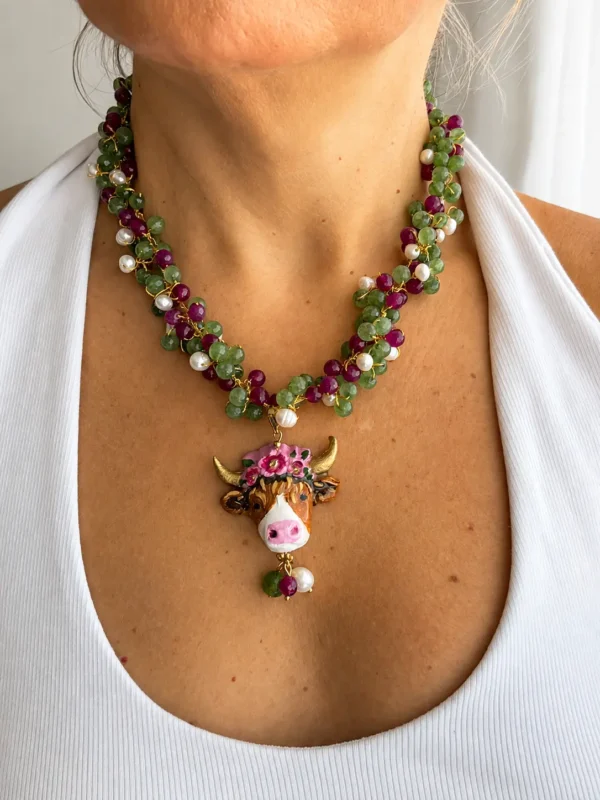 Collar Vaca Highland Crochet