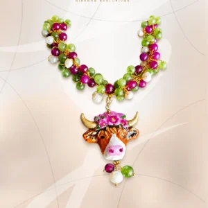 Collar Vaca Highland Crochet GbyGeles