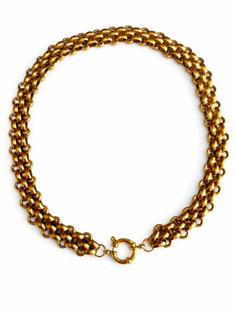 Collar de Acero Inoxidable Dorado segunda vista