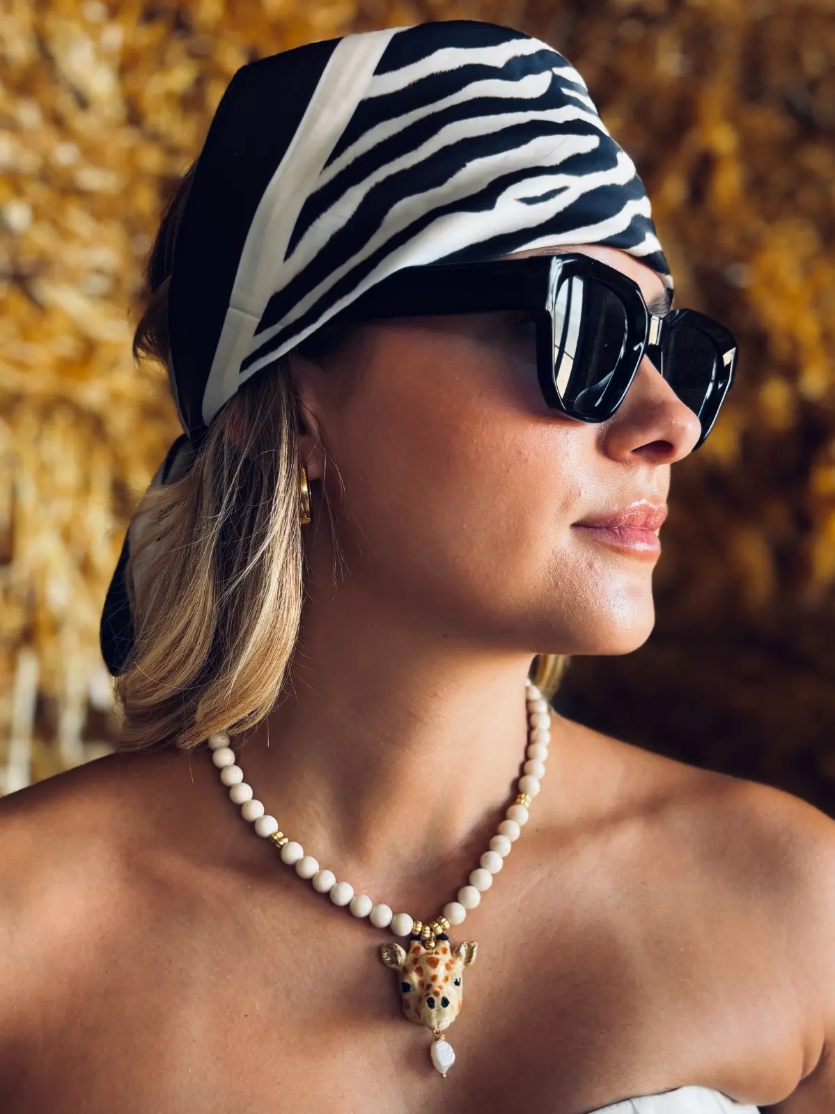 Collar de jirafa artesanal GbyGeles