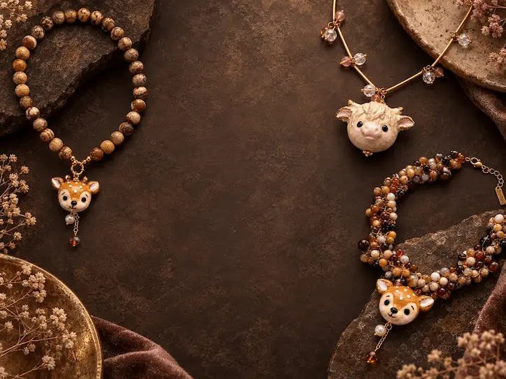 Collares artesanales de la edición Bambini de GbyGeles